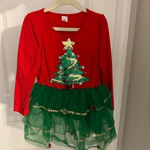 Red and Green Christmas Tree Dress